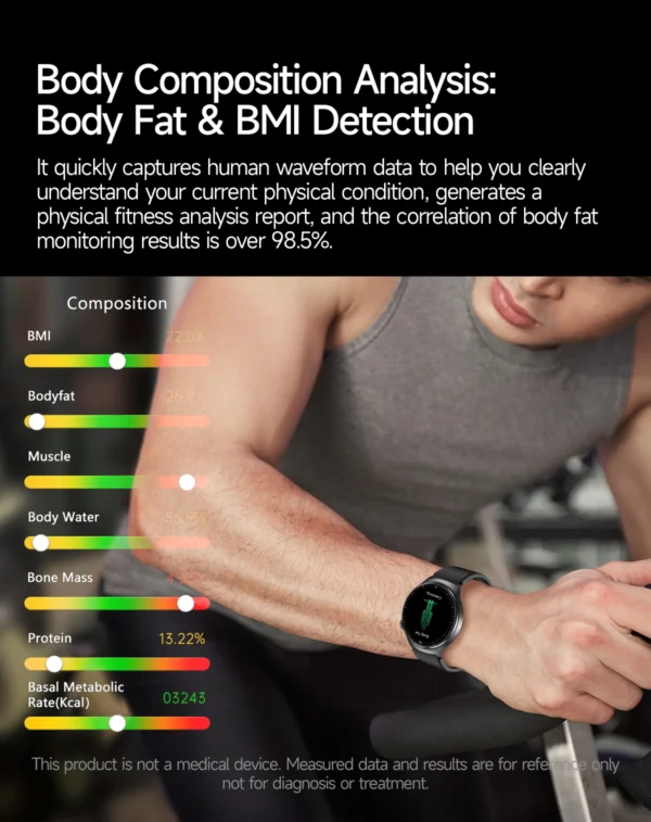 Sd91724c83317461080d6f8025b7d3184K-1.webp 2026 New Accurate Blood Lipid Uric Acid Test Smart Watch Men Women ECG Blood Pressure Body analysis Voice Call Health Smartwatch