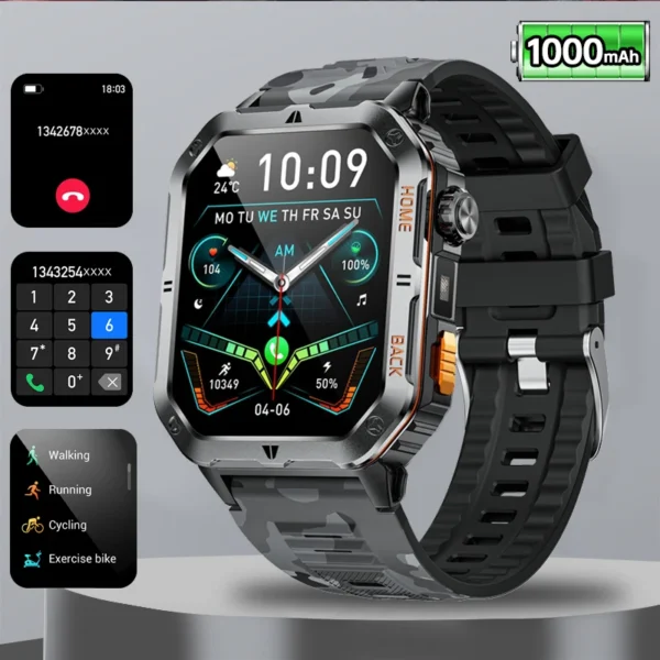 Sda14952a917b4843909e6370f874eb17z.webp New Outdoor Military Sports Smart Watch with Led Lighting Men Women for huawei xiao Watches Bluetooth Call GPS track Smart Watch