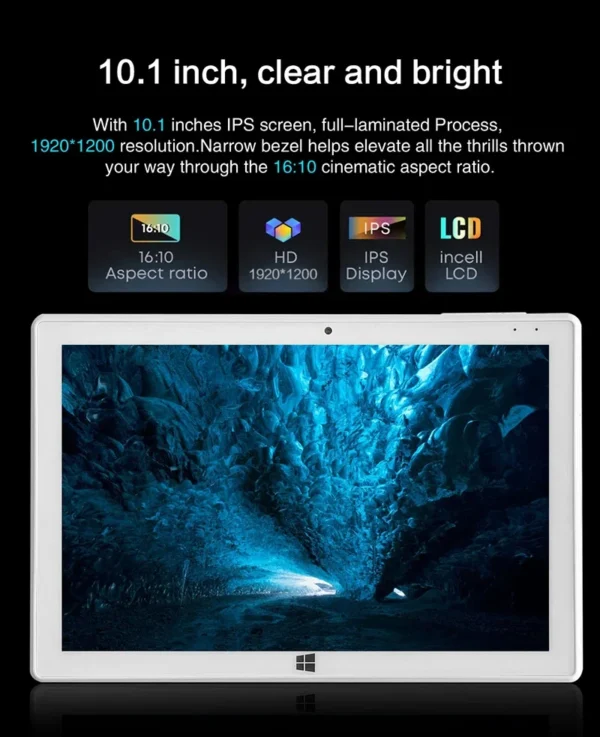 Sdb7332af13f941a28de2267bfc287306X.webp MLLSE 2 In 1 Tablet PC Windows 10 8GB DDR4+128GB SSD Intel N5030 10.1inch IPS Screen WIFI Mobile Office Tablet PC with Keyboard