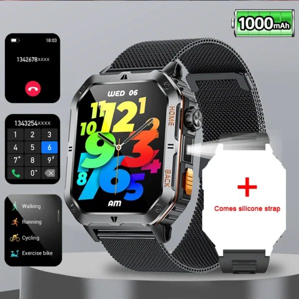 Sdcd600ac63dd46138d75401be1f29a18e.webp New Outdoor Military Sports Smart Watch with Led Lighting Men Women for huawei xiao Watches Bluetooth Call GPS track Smart Watch