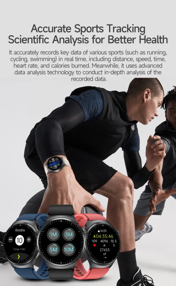Sde2932c07e434e24ac9e781f6f3b8550W-1.webp 2026 New Accurate Blood Lipid Uric Acid Test Smart Watch Men Women ECG Blood Pressure Body analysis Voice Call Health Smartwatch