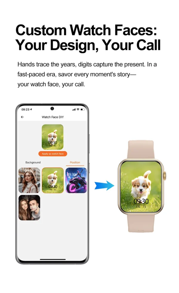 Sde5ec174f68e433f8c7fe58b3c776a65o.webp 2025 New Smart Watch Full Touch Screen Bluetooth Call AI Voice Heart Rate Waterproof Watches Sports Bracelet Smartwatch Women