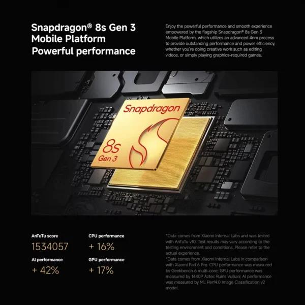 Sde8e33231e324527a7aba7abe663eca7L.webp Global Version Xiaomi Pad 7 Pro 128GB 256GB 512GB Snapdragon 8s Gen 3 11.2" 3.2K 144Hz Screen 8850mAh Mi Tablet Xiaomi Pad 7Pro