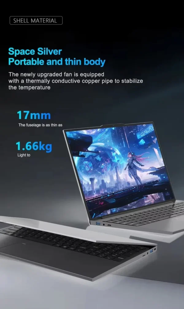 Windows 11 Laptops Computer Gaming Intel Core 5005U Computer 16GB RAM 1/2TB SSD Fingerprint Unlock 15.6" 1920*1080 Notebook PC