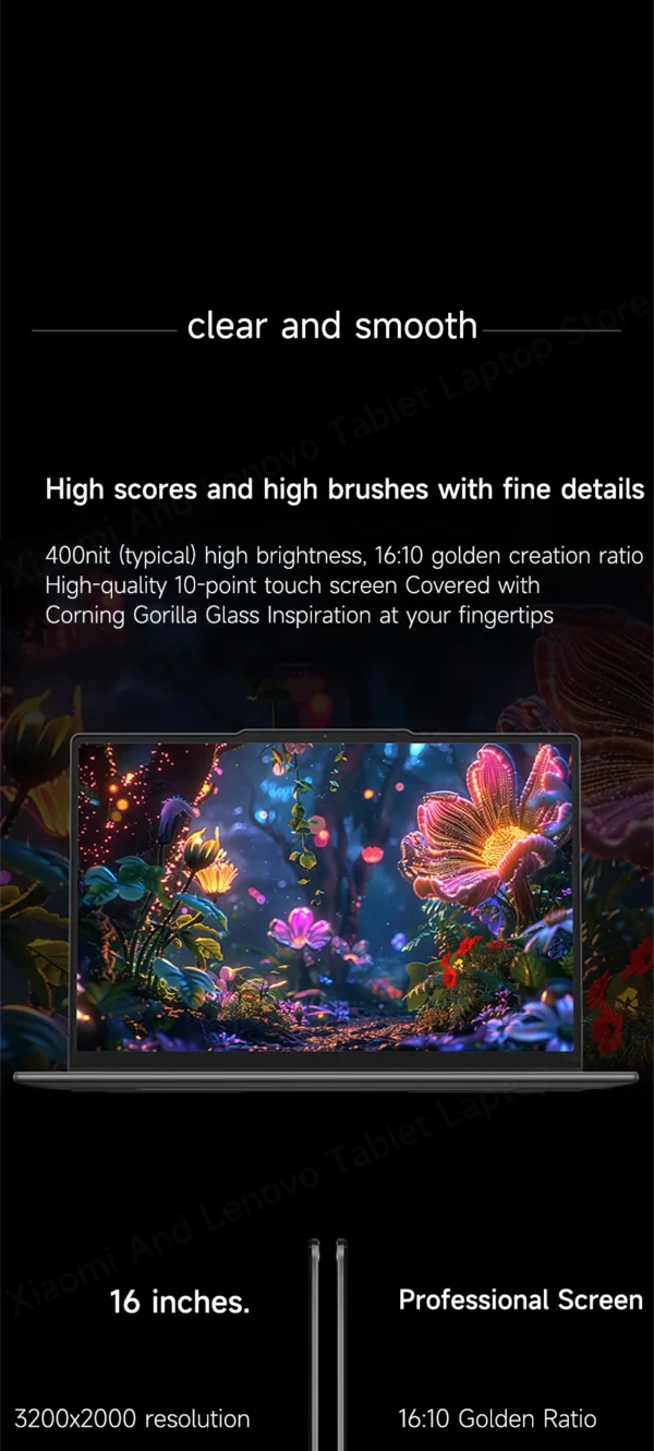 Se2de36da2c1f4bc3a7716efd49797213h.webp Lenovo Laptop YOGA Pro16s AIPC 3.2K 165Hz PURE Touch Screen Intel Core Ultra 9 32G LPDDR5 1TB/2TB SSD RTX4060 AI Notebook PC