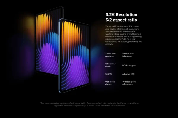 Se5eb8be1e5d1402c941e1284668b4602K.webp Global Version Xiaomi Pad 7 Pro 128GB 256GB 512GB Snapdragon 8s Gen 3 11.2" 3.2K 144Hz Screen 8850mAh Mi Tablet Xiaomi Pad 7Pro
