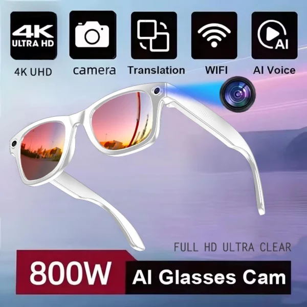 Se725a1dc1d104f9bade0470ee5449b60O.webp New 800W Camera AI Glasses Men Color-Changing Smart Translation Glasses Photo Video Recording Waterproof Call Smart Sunglasses