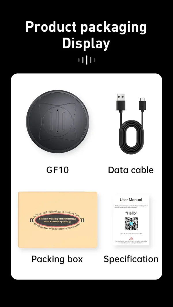 Se81a542a8a1b438db797234dc9817884I.webp Portable GPS Tracking Device GF10 Car GPS Tracker Vehicle GPS Locator Strong Magnetic Anti-lost Alarm GPS Position Free APP