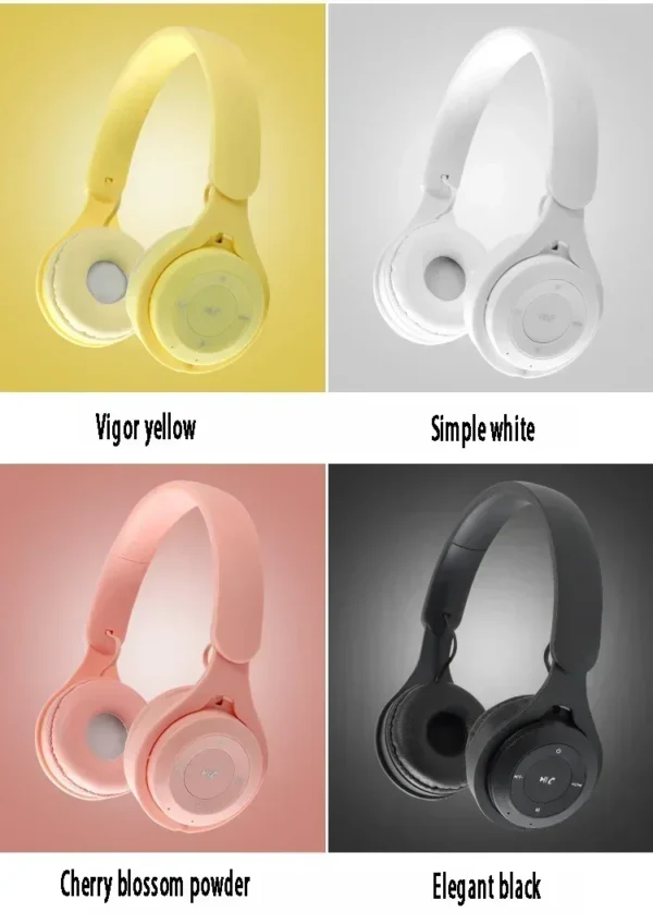 Se8a52cc124304b0786d704403702573cj.webp Macarone Wireless Bluetooth Headphones With Microphone Sound Insulation Gaming Earphone Hifi Bass Earbuds Blutooth5.3 Hedset