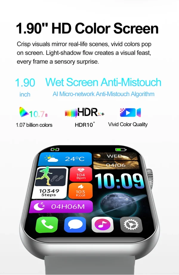 Se95b8aa55cac48c88a1df674bf7131d53.webp 2025 New Smart Watch Full Touch Screen Bluetooth Call AI Voice Heart Rate Waterproof Watches Sports Bracelet Smartwatch Women