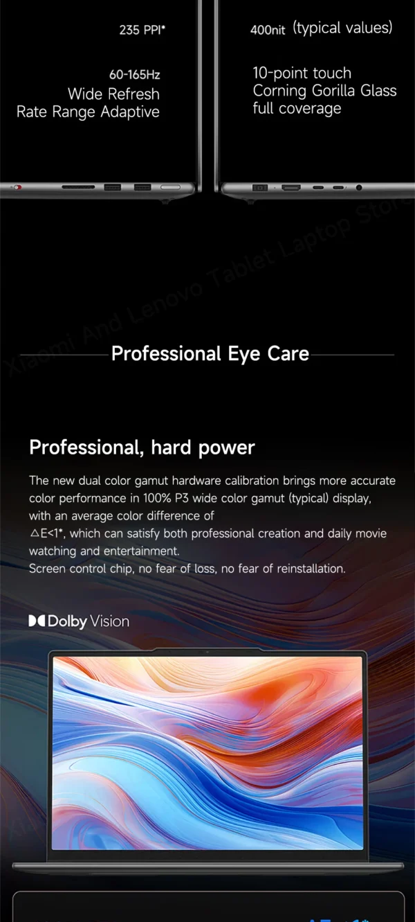 Se9efbdcd070a4b5eab32b5cacdb70350q.webp Lenovo Laptop YOGA Pro16s AIPC 3.2K 165Hz PURE Touch Screen Intel Core Ultra 9 32G LPDDR5 1TB/2TB SSD RTX4060 AI Notebook PC