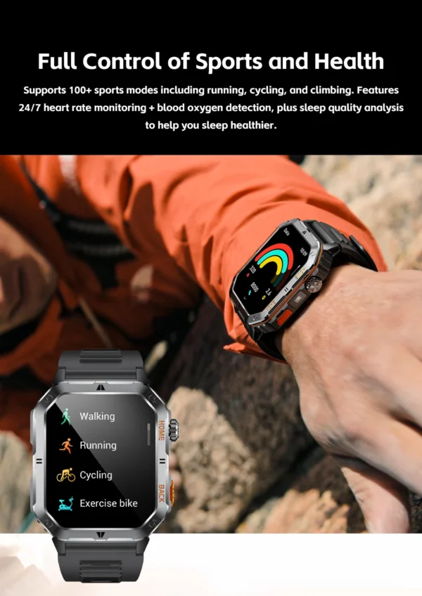 Seb733b95a855471eb878decc99446760H.webp New Outdoor Military Sports Smart Watch with Led Lighting Men Women for huawei xiao Watches Bluetooth Call GPS track Smart Watch