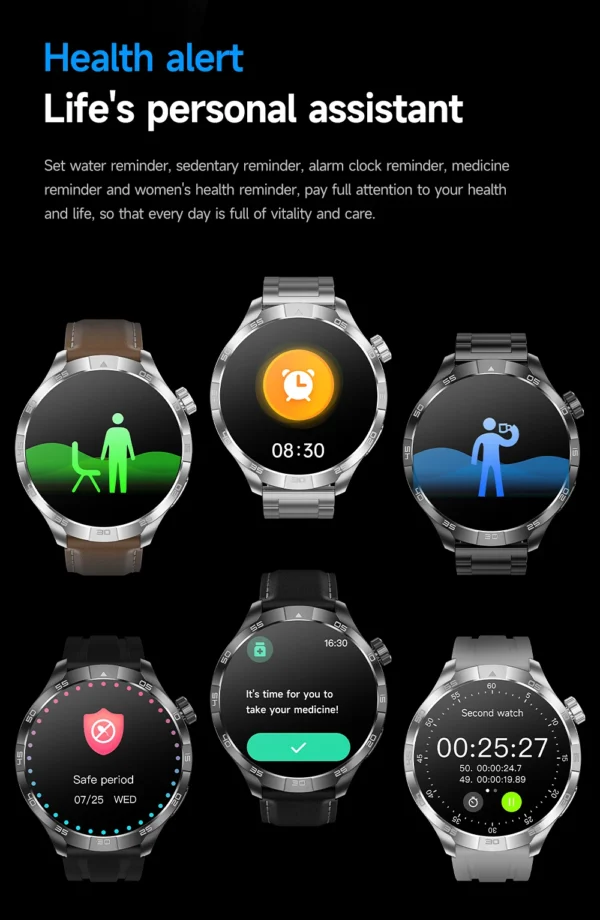 Seef6e2c9152b4220af6d9373df6dfeefr.webp 2026 New Sapphire Screen Smart Watch 1.85-inch Ultra HD AMOLED GPS Bluetooth Call NFC Compass IP68 Sports Fitness Smart Bracelet