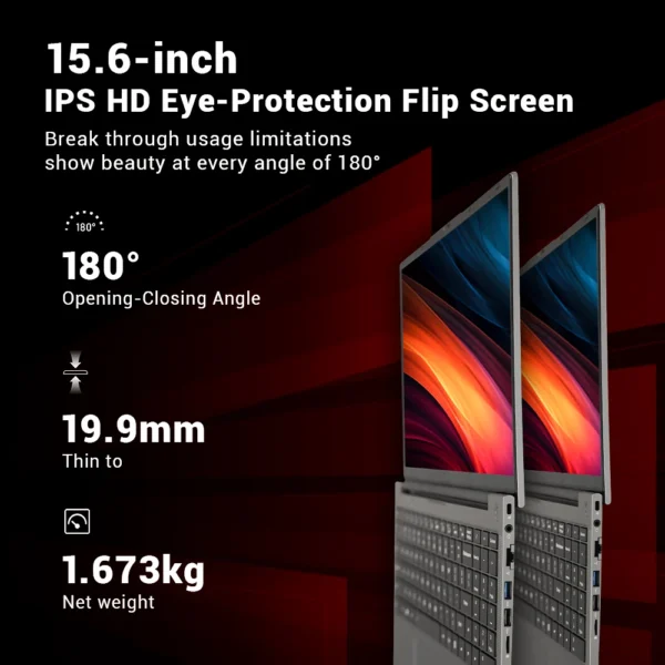 Firebat Laptop AS1 AMD R5-7430U 16GB DDR4 512GB SSD 15.6 Inch IPS Windows 11 Type-C WIFI6 Backlit Full-size Keyboard Notebook