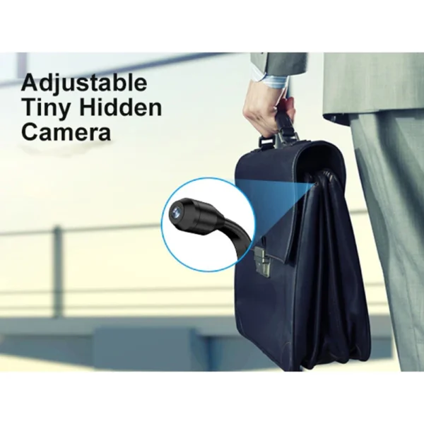 Mini WiFi Camera 1080P HD Smart Camera with Curved Flexible Lens Cable,Loop Recording,Alarm, Remote Viewing,Security  Monitoring