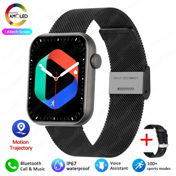 Sf0e5ddb03e7d44bf9473867b9e9ffb2f4.webp 2025 New Smart Watch Full Touch Screen Bluetooth Call AI Voice Heart Rate Waterproof Watches Sports Bracelet Smartwatch Women