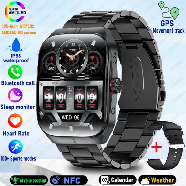 Sf1137d0d3cc14113ad9a21396d6dd1de6.webp 2025 New HD AMOLED screen For OPPO Watch 4 Pro Sports Smart Watches Men GPS Track Waterproof Bluetooth Call NFC Smart Watch