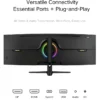 Sf27aff018cd346b9902ff887ee4bd842v.webp 49 Curved Ultra Wide Gaming Display 3800R 165Hz 5120x1440 HDR USB C Charging Adjustable Stand Monitor DeskTop