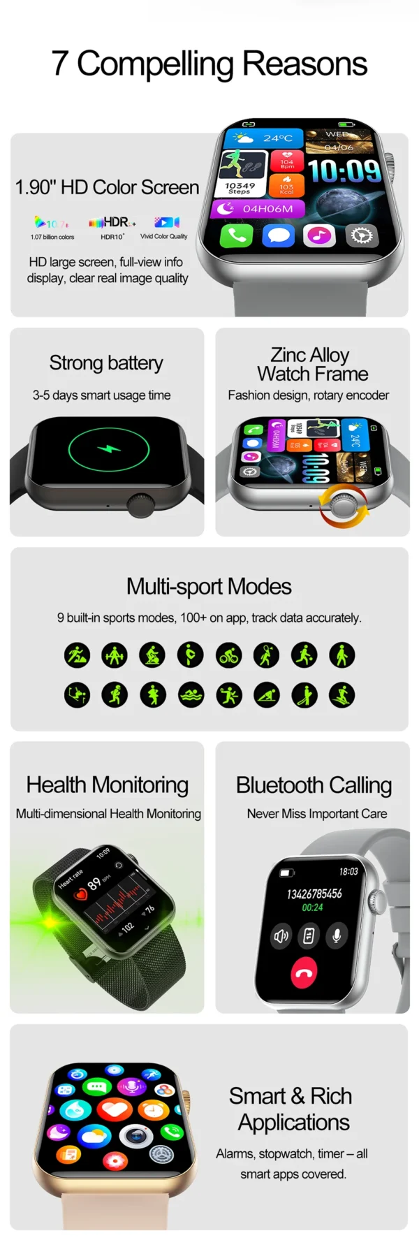 Sf34861bf1be74068a917a71a62d2e6fb8.webp 2025 New Smart Watch Full Touch Screen Bluetooth Call AI Voice Heart Rate Waterproof Watches Sports Bracelet Smartwatch Women