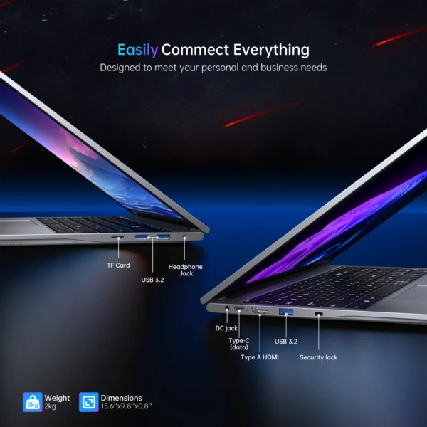 Sf408a09e2b07455ca253ac8da29fcea97.webp KAMRUI Laptop Intel N97/N95 17.3"Ultar Slim 16GB DDR4 512GB SSD Up To 3.6GHz 6000MAH Keyboard Film Win11pro BT5 Wifi5 Notebook