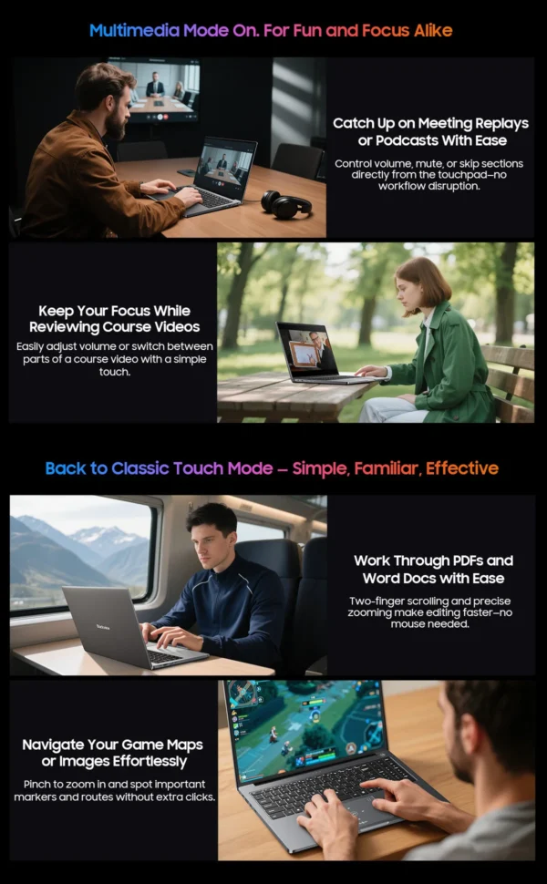 Sf4fdd487e50f4c93b93c9f1613312ba4v.webp BLACKVIEW GamiBook 8 Laptop AMD R7 7735HS 16" IPS 1902*1200 32GB DDR5 1TB SSD 57Wh Windows 11 Pro Backlit Keyboard BT5.2 PC
