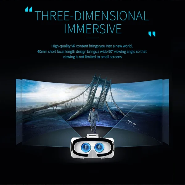 Sf7561ee118c54499b2f1596939b5ff5ak.webp VR Shinecon Casque Helmet 3D Glasses Virtual Reality Augmented For iPhone Android Smartphone Smart Phone Goggle Mobile Viar Game
