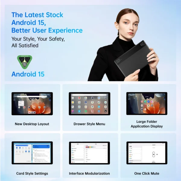 Sf835d161543141d494cbf9c3d87bdd17V.webp URAO Android 15 Tablet 10.1 Inch 20GB RAM 64GB ROM 5-core Dual Camera Tablets PC Set Keyboard/Case/Mouse/Stylus/Headphone