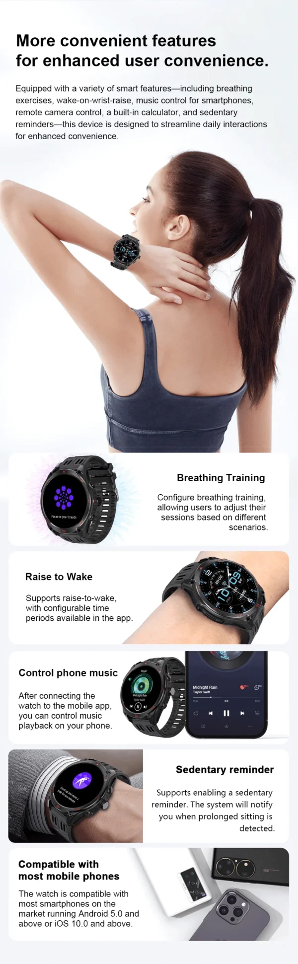 Sfaa27fc0f23d4ea99c934367dd1be64fN.webp 2026 New Military Smart Watch 1000Mah Battery GPS trace Compass 10ATM Waterproof Tactics Sport Flashlight call Smart Watch Men