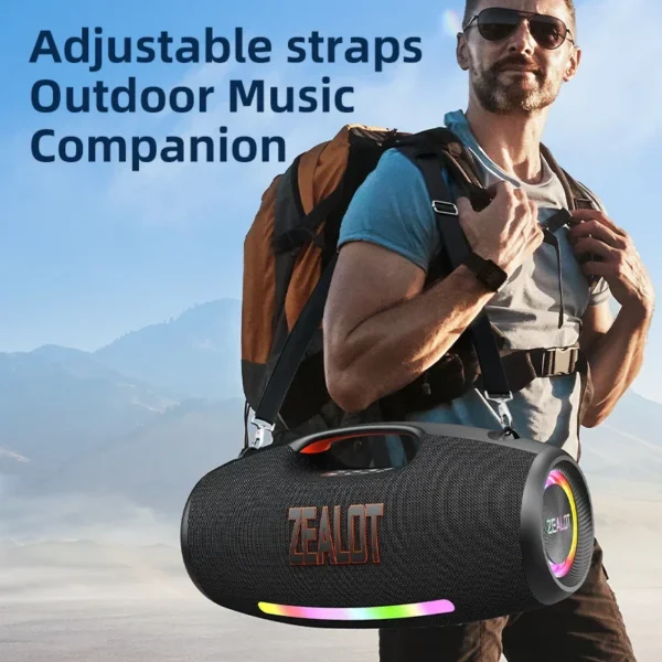 Sfafb6bdd02f74371b14a07b980846631y.webp Zealot_89 250W Waterproof Portable Loud Bluetooth Speaker, Wireless Outdoor Boombox SubwooferTriple Passive Radiators-Deep Bass