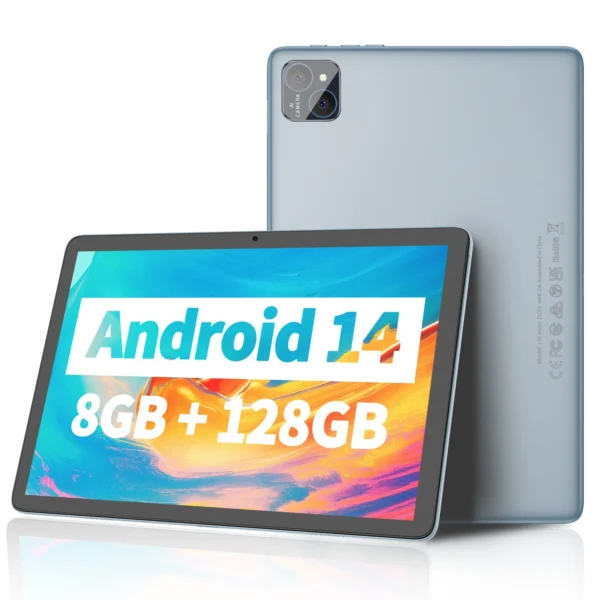 Sfbbd75379b87464f8490183a75176da49-1.webp PRITOM TAB11 Android 14 Tablet, 10 Inch, Octa-Core, 5G WiFi6, 128GB, 8000mAh, HD IPS Display, Dual Camera, Bluetooth, FM, TYPE C