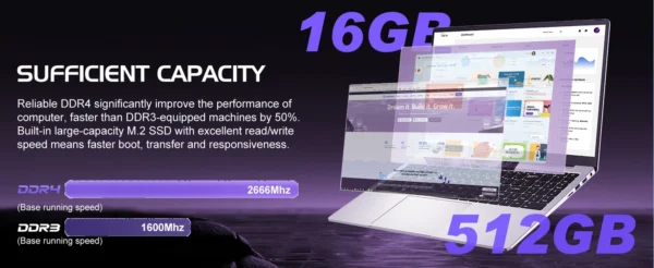 Sfcb7152ce1ff4be88a1f066553ed20e9Q.webp ACEMAGIC 15.6 inch Intel N97 Laptop 16GB DDR4 RAM 512GB SSD Lightweight Business Laptop Windows 11 Pro Ordenadores Portátiles
