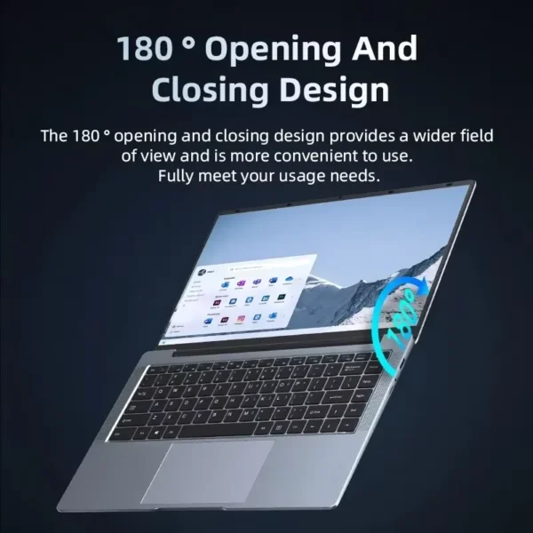 New Ultra Slim Laptop 14.1" 16GB RAM 2TB SSD Intel N3700 Notebook Gamer 1920*1080 Display Office Study Computer PC Windows 11 Pro