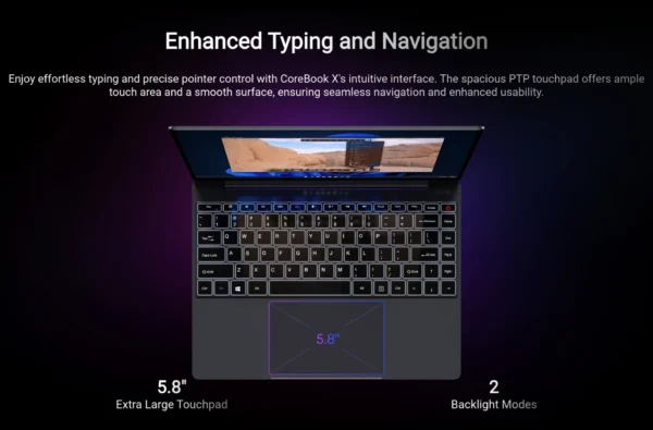 Sfce8ed17685341a7b24be182f5fe1aacB.webp CHUWI CoreBook X 16GB 512GB Laptop Windows 11 Intel Core i3 1220P Up to 4.4GHz 14inches 2K Portable PC 46.2Wh WiFi 6 BT 5.2