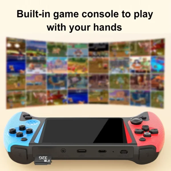 Gaming Console 3.5inch LCD Screen Built-in 500 Games Nostalgic Game Console TV Connect 1200mAh for Kids Adults for Single Player