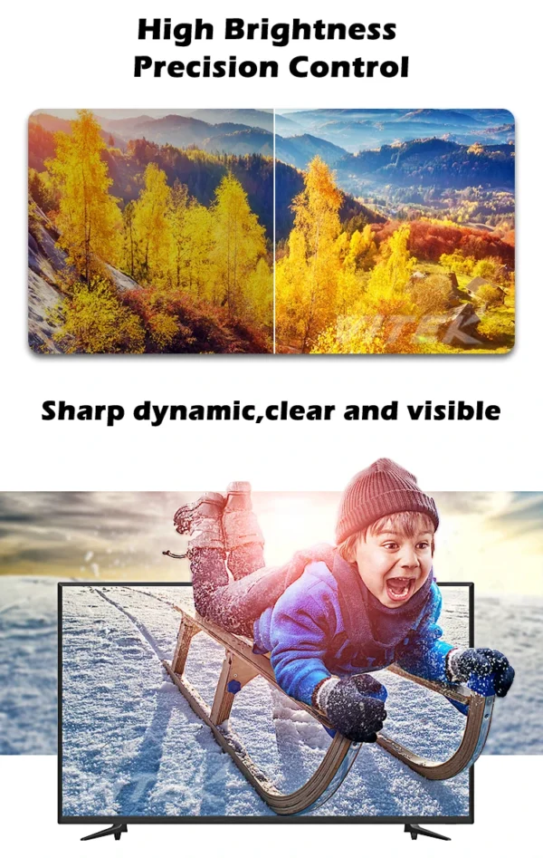 Sonic Speaker Brightness 400 75 Inch UHD Television TV 4K HDR LED Smart Android TV Unit