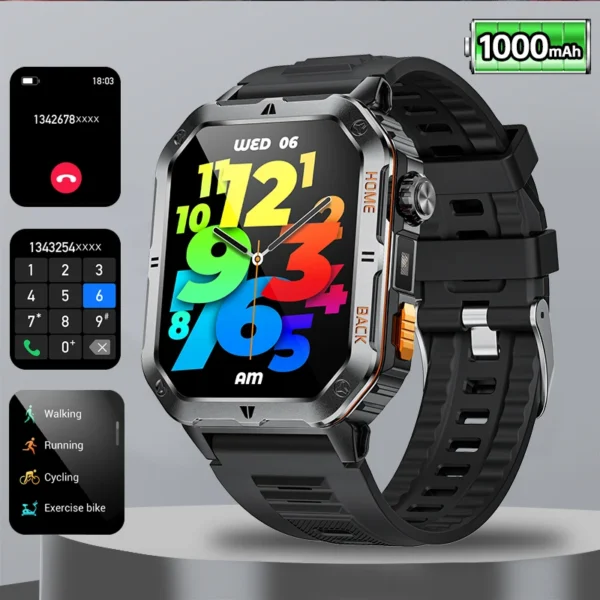 Sff5f4407f54842548118099dbdc53142v.webp New Outdoor Military Sports Smart Watch with Led Lighting Men Women for huawei xiao Watches Bluetooth Call GPS track Smart Watch