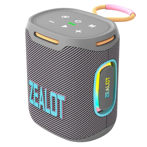 Zealot-S122 Bluetooth Speaker BT5.4 Wireless IPX6 Waterproof Shower Speaker,25W HiFi Stereo Sound,TWS Pairing,20H Music Playtime