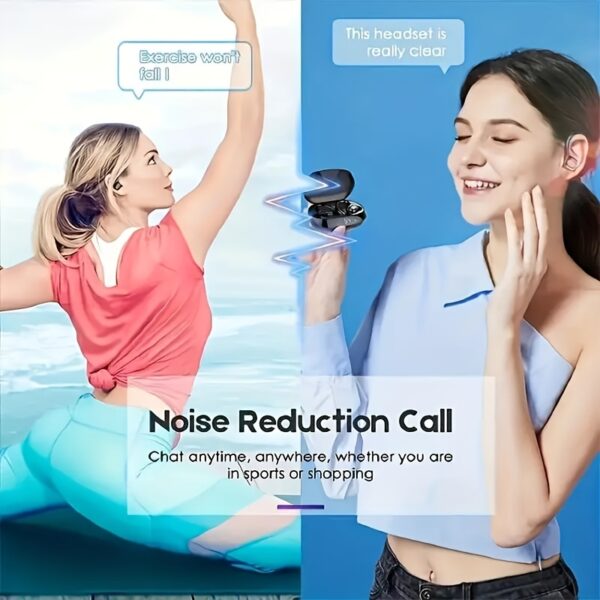 Wireless Earbuds with Touch Control, Volume Control, Condenser Mic, Type-C Charging, 300mAh Lithium Polymer Battery, USB Charged, ≤36V, 0.05-0.5W Power, Open-Back Earphones for Android/iOS Smartphones, with No Quick Charge, No Charger Included