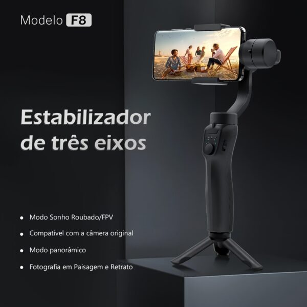 b532d99d-3d73-4b7c-b098-14ddf706280b.jpg ProStabilizer F8 - 3-Axis Handheld Gimbal Phone Holder for Smooth Anti-Shake Video Recording and Stabilization - Compatible with Xiaomi, iPhone, and All Cellphone Smartphones