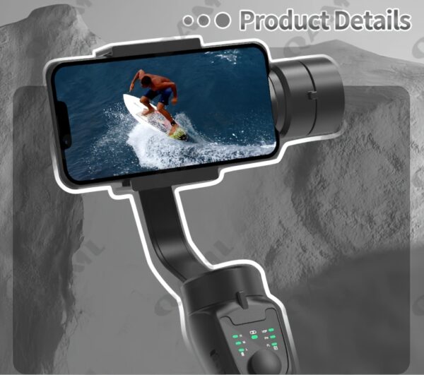 c8cc5dd4-4c1c-471c-9374-b162f2edbd23.jpg ProStabilizer F8 - 3-Axis Handheld Gimbal Phone Holder for Smooth Anti-Shake Video Recording and Stabilization - Compatible with Xiaomi, iPhone, and All Cellphone Smartphones