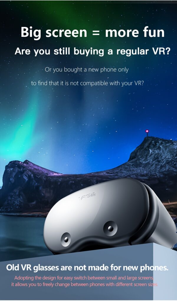 c9a14de1-2d67-4d05-ab42-f740770169b0.jpg 3D Immersive VRGPro X7 Glasses - Immersive 3D Visual Experience, 120 Degree Wide-angle High-definition Blue Light Coated Lenses, Independent Adjustment Of Two Eyes Up To 800 Degrees, Compatible With 5-7 Inch IPhone/Android Smartphones