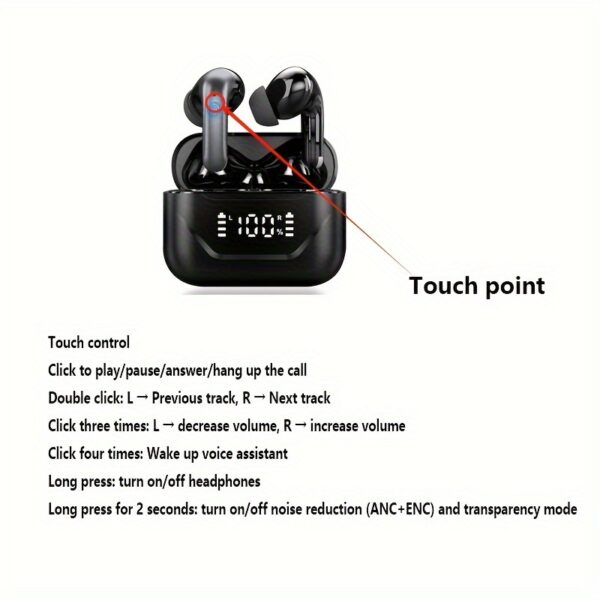 d20eca04-63fe-4cdb-ab52-9d03a9878b93.jpg HASHZHE Wireless Earbuds with AI Translation for 144 Languages, Active Noise Cancellation, Sleep Aid, 40H Battery, Pure Cobalt Cell, High-Fidelity Copper Ring Speaker, Touch Control for Music, Call Control & Compatible with Smartphones
