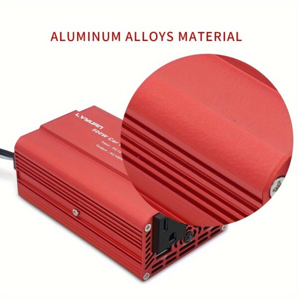 d21be01e-6cbc-4081-9b66-1b8220e9aabb.jpg 500W Heavy-Duty Power Inverter - DC 12V to 110V AC Converter with 3.1A Dual USB Car Adapter for Charging Laptops, Tablets, and Smartphones on The Go - Portable and Compact Design