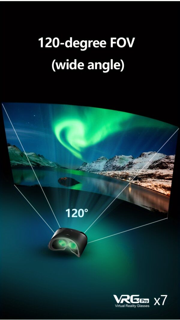 d64f6fd9-5f7d-4ab1-b13a-eb10614124eb.jpg 3D Immersive VRGPro X7 Glasses - Immersive 3D Visual Experience, 120 Degree Wide-angle High-definition Blue Light Coated Lenses, Independent Adjustment Of Two Eyes Up To 800 Degrees, Compatible With 5-7 Inch IPhone/Android Smartphones