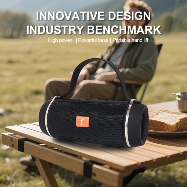 Portable Wireless Speaker with 4-in-1 Playback Modes (T-Flash/USB Drive/Wireless/FM), Stereo Sound, Higher Volume & Longer Battery Life, Compact & Elegant Design, Usb-c Charging, Ideal For Tablets, Smartphones, Desktop Companion, Gift Must-have