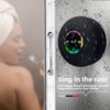 IPX4 Waterproof LED Bathroom Speaker, USB Charging, Key Control, Wireless Connectivity, Large Suction Cup, Exclusive US Design Patent, Portable Audio Base Station for Smartphones