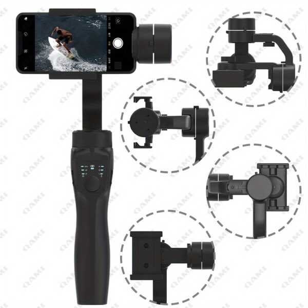 e6b5ce7d-5a01-4c65-999a-0d7d14b2f0de.jpg ProStabilizer F8 - 3-Axis Handheld Gimbal Phone Holder for Smooth Anti-Shake Video Recording and Stabilization - Compatible with Xiaomi, iPhone, and All Cellphone Smartphones