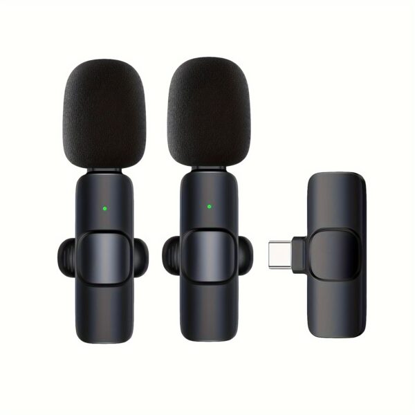 Professional Wireless Microphone for Smartphones, Laptops, Omnidirectional Condenser Recording Microphone for Interviews, Video Podcasts, Vlogging - Christmas Gifts