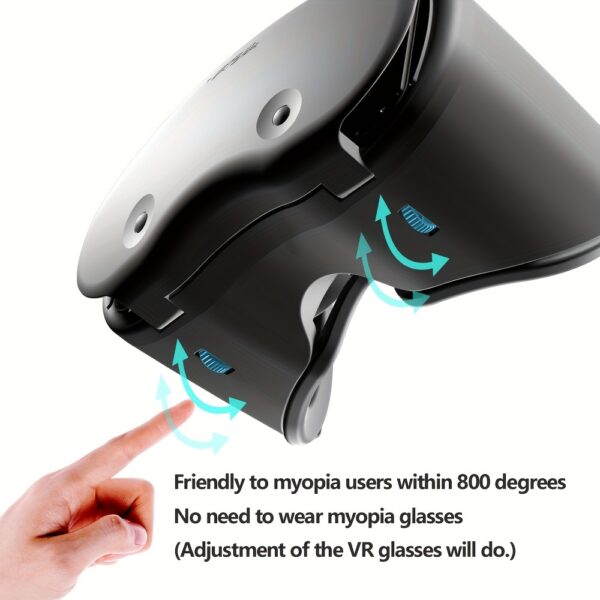 f01aface-ce2b-4d5a-b099-ff589d2495cd.jpg 3D Immersive VRGPro X7 Glasses - Immersive 3D Visual Experience, 120 Degree Wide-angle High-definition Blue Light Coated Lenses, Independent Adjustment Of Two Eyes Up To 800 Degrees, Compatible With 5-7 Inch IPhone/Android Smartphones