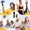 Professional Wireless Microphone for Smartphones, Laptops, Omnidirectional Condenser Recording Microphone for Interviews, Video Podcasts, Vlogging - Christmas Gifts